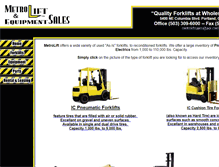 Tablet Screenshot of metroliftsales.com